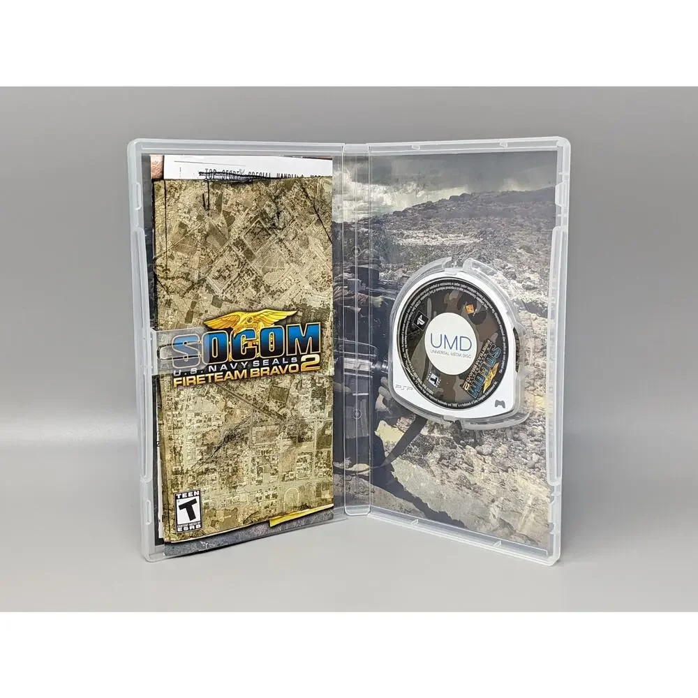 Socom U.S. Navy SEALs PSP Game - 2006 Fireteam Bravo 2 Complete Manual Tested